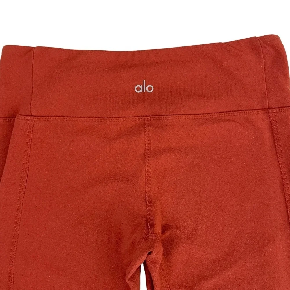 alo Yoga High-Rise Moto Legging Rust Burnt‎ Orange Small